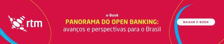 Na imagem está escrito: "e-book Panorama do Open Banking: avanços e perspectivas para o Brasil".