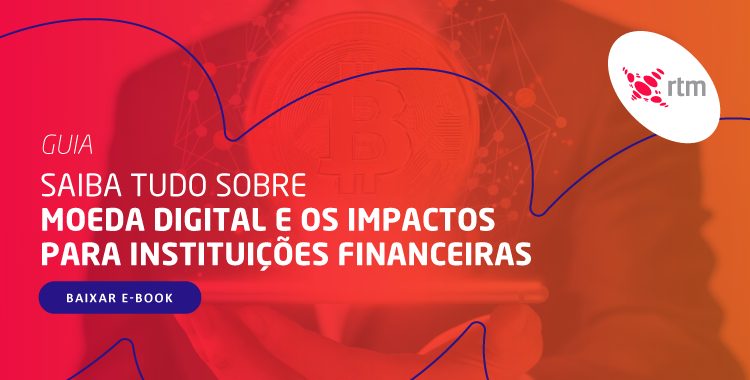 Capa de e-book sobre moeda digital e seus possíveis impactos ao mercado financeiro.